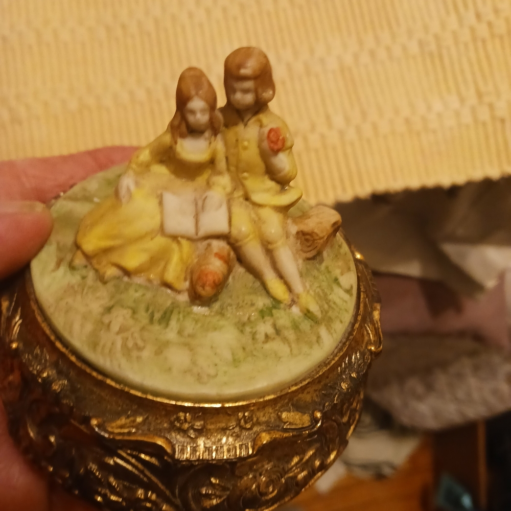 Vintage Brass Music Box